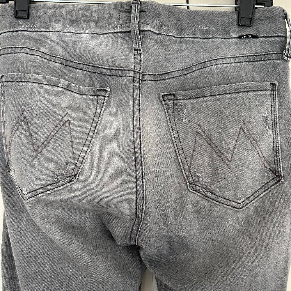 Mother Looker Ankle Fray Stretch Jeans